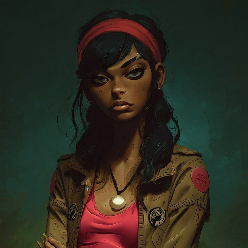 Close portrait of Aeris Mandrake